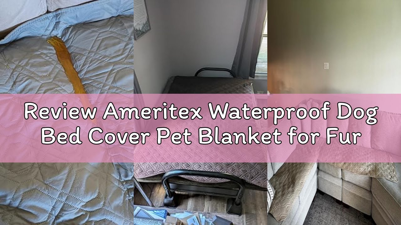 Review Ameritex Waterproof Dog Bed Cover Pet Blanket for Furniture Bed Couch Sofa Reversible