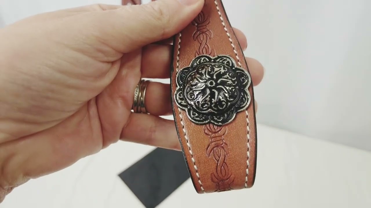Tahoe Tack Barbwire Hand-Tooled Leather Western Browband Headstall