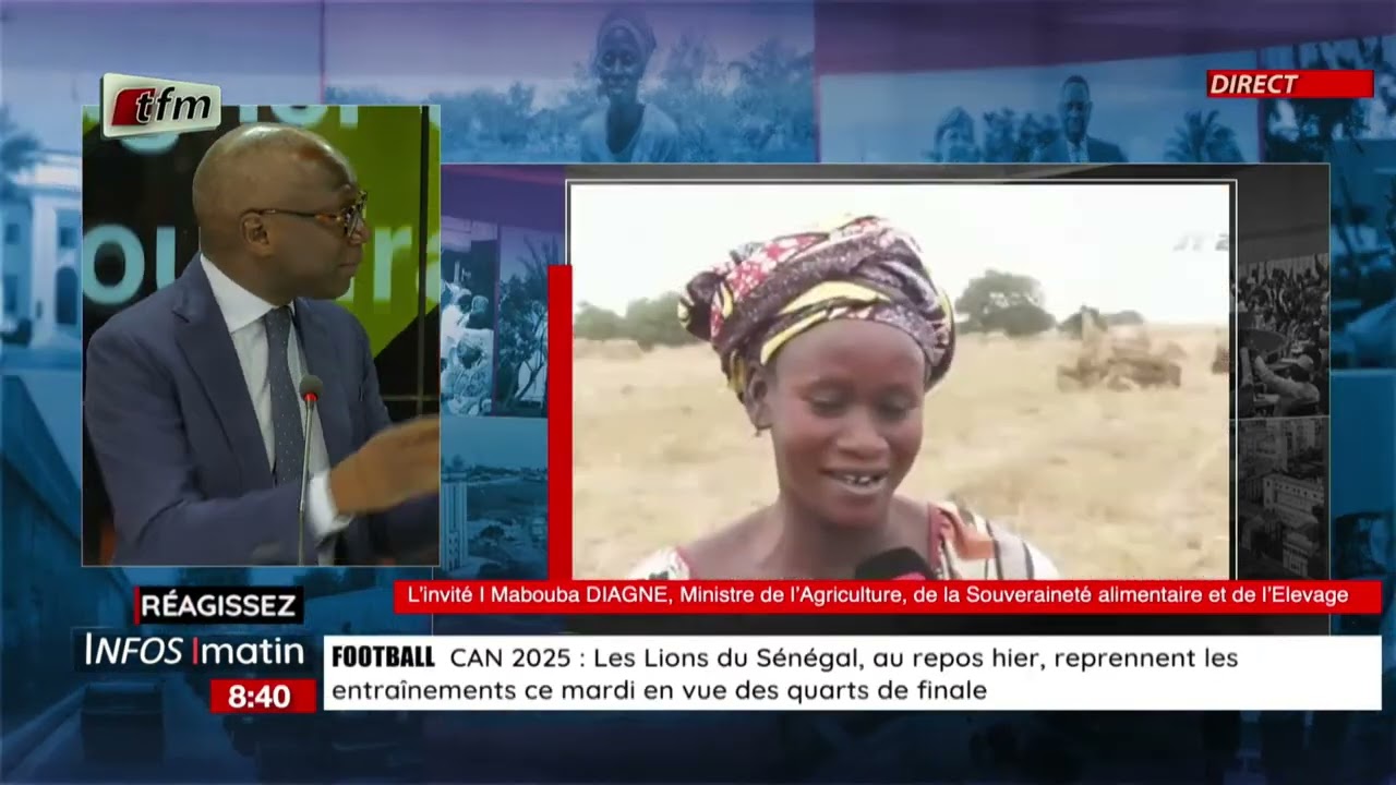 l'invité /Mabouba DIAGNE, ministre de l'agriculture, de la souveraineté alimentaire et de l'élevage
