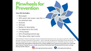Pinwheel Tutorial for Strong Families Alliance of Alameda County #PinwheelsForPrevention