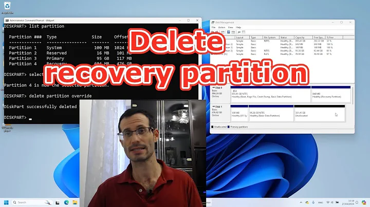 How to delete the recovery partition in Windows 11