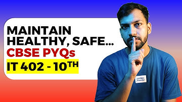 Unit 4 PYQs | Maintain Healthy, Safe & Secure Workplace | IT 402 Class 10 | Important Questions