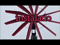 instalando o eólico 🔆✴️ quase tudo pronto💡