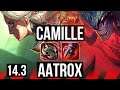 Camille vs aatrox top  rank 4 camille 1125 godlike  kr challenger  143