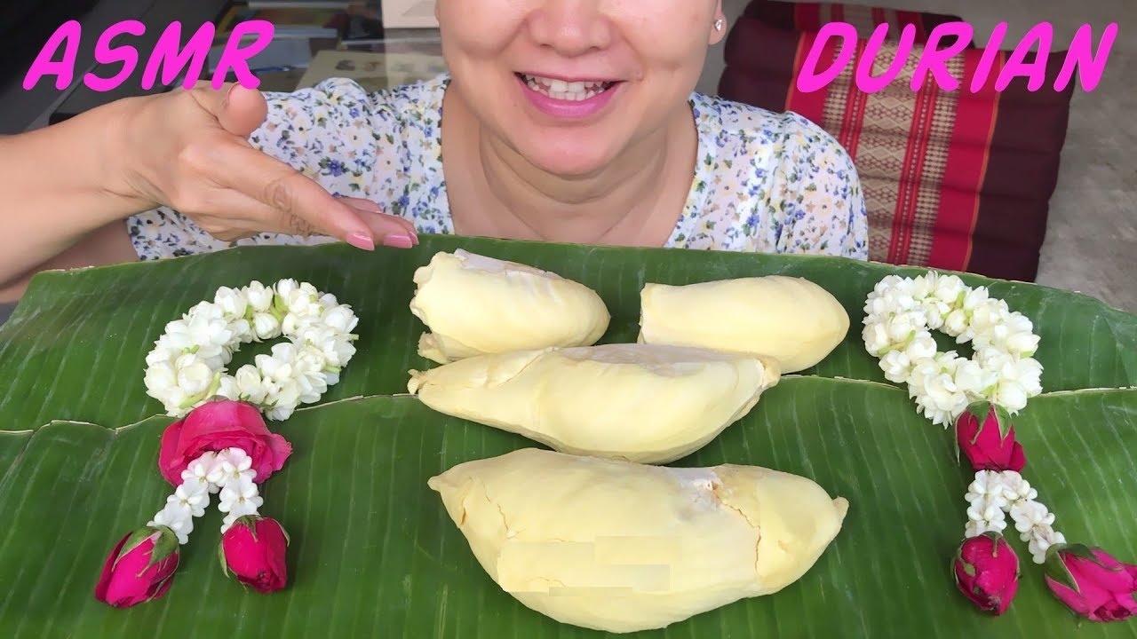 ASMR Durian | ทุุเรียน | Eating Sounds | Light Whispers | Nana Eats