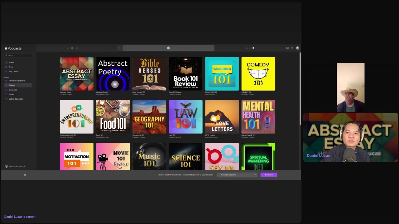 Abstract Essay in its sixth season, features Daniel Hodges as my guest.