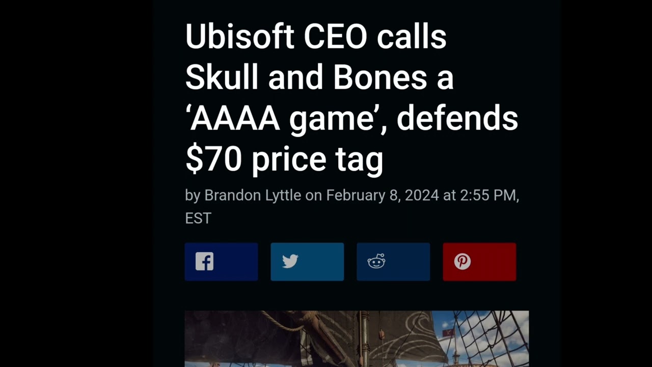 Skulls and Bones is a AAAA game