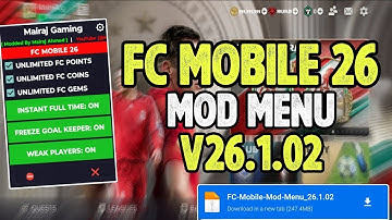 FC Mobile 26 Mod Menu - FC Mobile Mod Menu v26.1.02 | FC Mobile Mod Apk