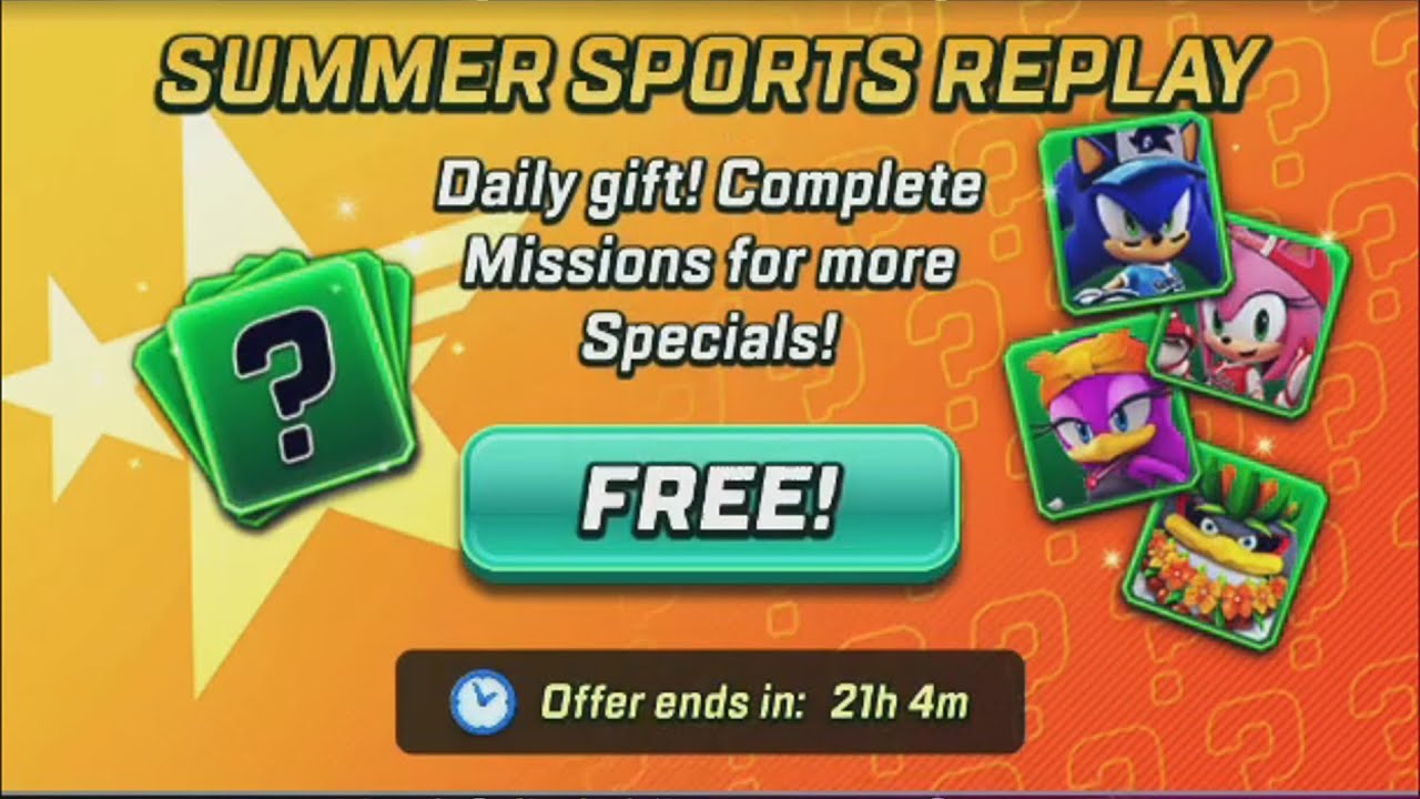 Sonic Forces Speed Battle Summer Sports Replay Chests Opening YouTube