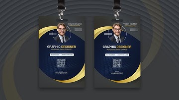 How to Make professional Employee ID Badge Design | Adobe Photoshop Tutorial