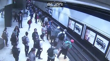 BART PASSENGERS AND TRAIN OPERATOR WORK TOGETHER TO SAVE A LIFE