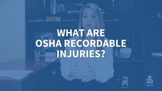 What Are OSHA Recordable Injuries in Ohio?