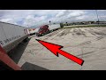 Rookie CFI truck driver tries to back at truck stop...