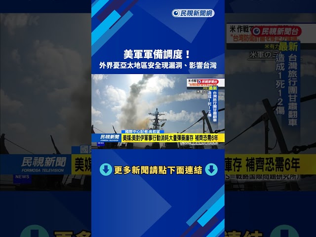 美軍軍備調度! 外界憂亞太地區安全現漏洞.影響台灣－民視新聞