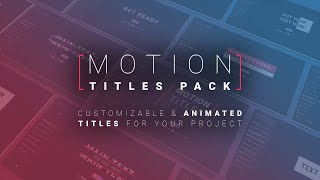 Motion Titles Pack - Unity Asset (v1.0)