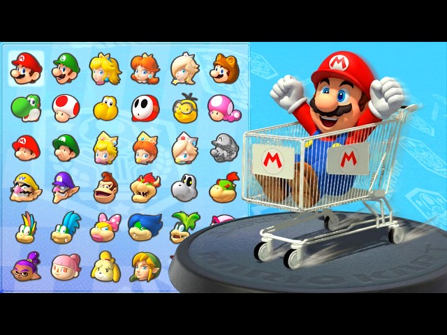 マリオ マリオカート8デラックス】ショッピングカートに乗ったマリオの200cc