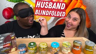 Guess The BABY FOOD Challenge Pt. 2 [Husband Version]