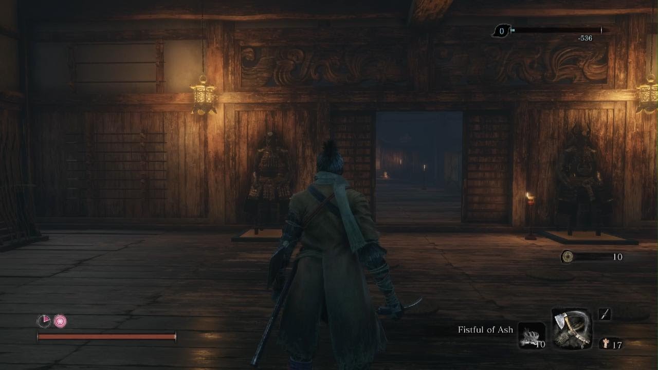 Sekiro: Shadows Die Twice from Castle Tower Lookout to Upper Tower - Kuro's Room