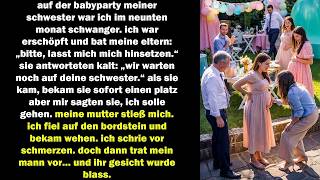 meine mutter stieß mich bei der babyparty zu boden – ich bekam wehen… doch dann