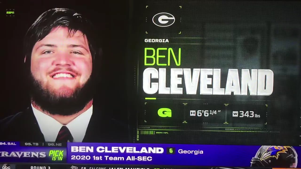 Baltimore ravens select Ben Cleveland