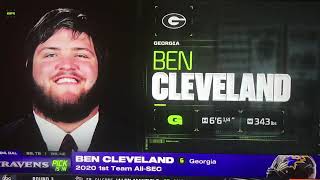Baltimore ravens select Ben Cleveland