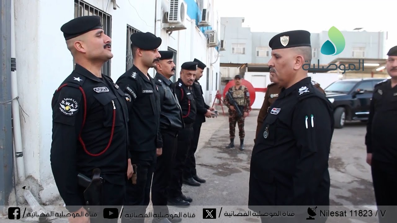 قائد شرطة نينوى يحضر وجبة الافطار مع ضباط ومنتسبي فوج سوات ويتفقد الاقسام والمنامات