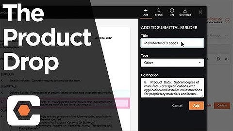 The Product Drop Ep.3 | Submittal Builder