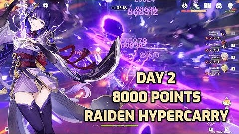 Day 2 - 8000 points - Raiden Hypercarry (Energy Amplifier Event)