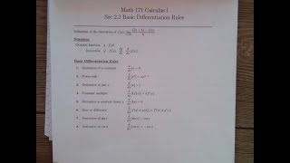 Math 171 Sec 2 2