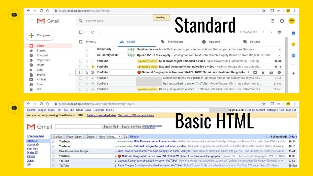 Loading Gmail In Basic HTML View And Saving 15 Secs Page Load Time