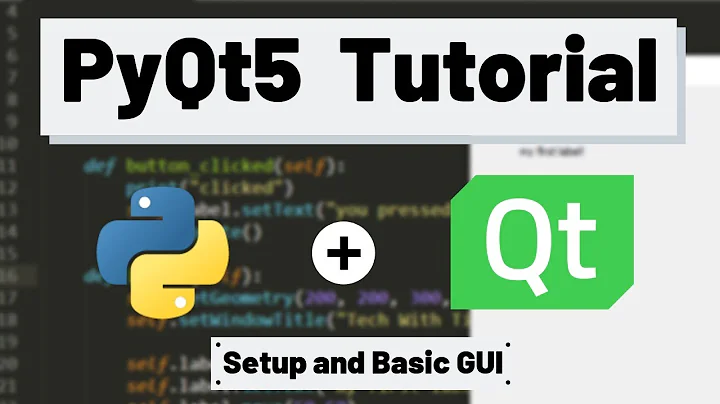 PyQt5 Tutorial - Setup and a Basic GUI Application