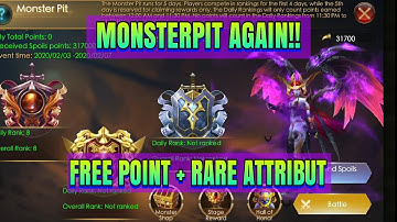 MONSTERPIT AGAIN!! FREE UPGRADE RARE ATTRIBUT