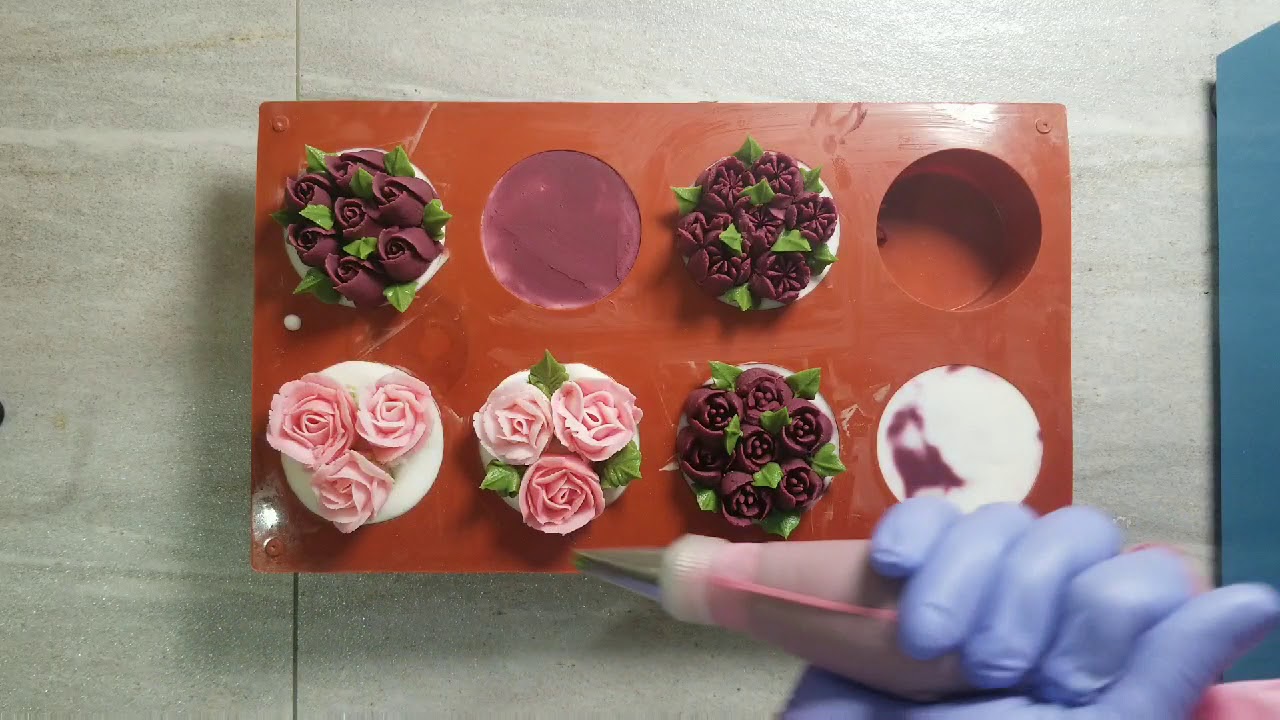 How to pipe using russian piping tip- Flower Soap