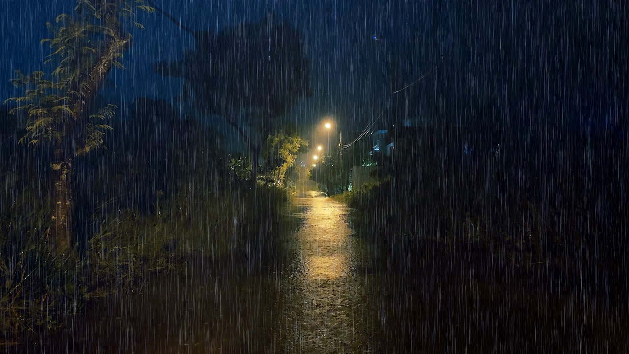 Stress Reliean & Sleep Better Tonight with Rain Sounds on an Empty Road | Relaxing Sounds for Sleep