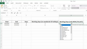 How to Calculate Working Days in Excel & Exclude ANY Days you WANT (weekends too)