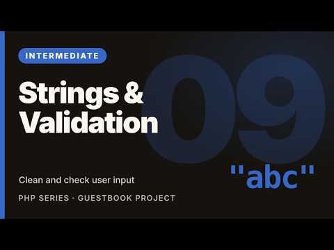PHP String Functions and Form Validation (filter_var, trim, strlen) | PHP #9