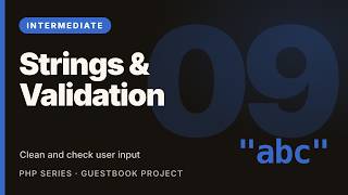 PHP String Functions and Form Validation (filter_var, trim, strlen) | PHP #9