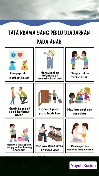 Tata Krama yang perlu di ajarkan pada Anak #shorts