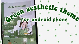 🌱Setup your android homescreen aesthetic | pastel green theme🌱 #aestheticandroid #pastelgreen screenshot 2