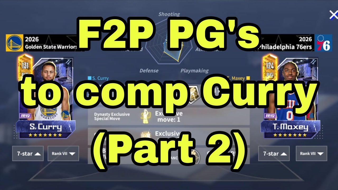 NBA Infinite Best F2P PG's vs Curry
