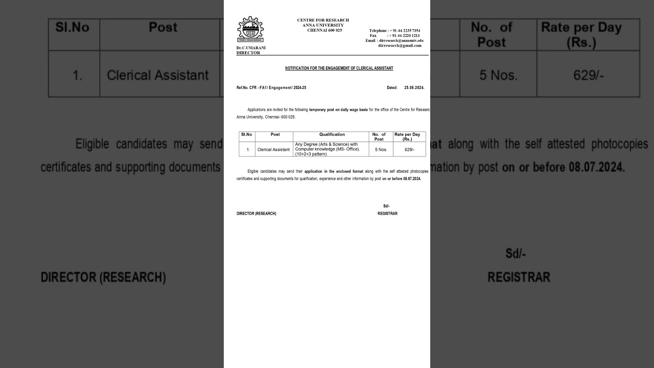 ANNA UNIVERSITY JOBS 