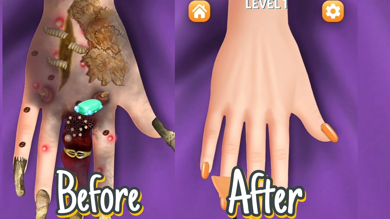 Full Hand Cleaning Animation satisfying han cleaning asmr hand