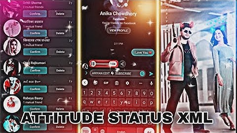 New Attitude Chat Lyrics Xml File || Alight motion Chat Lyrics Video Editing Tutorial || #xml#chat