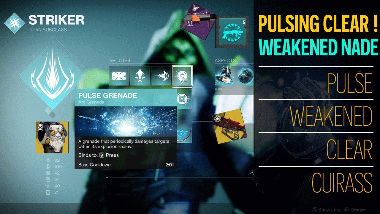 Monster Arc Damage! Weakened Pulse Arc Titan Grenade GM Build Destiny