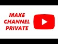 How to make youtube channel private  hide youtube channel