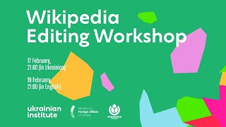 Wikipedia Editing Workshop for Ukraine's Cultural Diplomacy Month