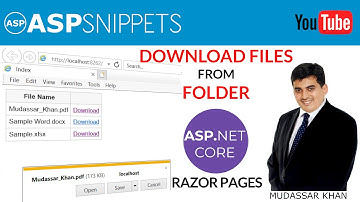 Download Files from Folder (Directory) in ASP.Net Core Razor Pages