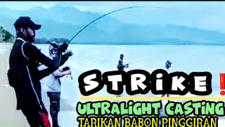 STRIKE ❗Sensasi Strike mancing pake joran Ultralight Casting.