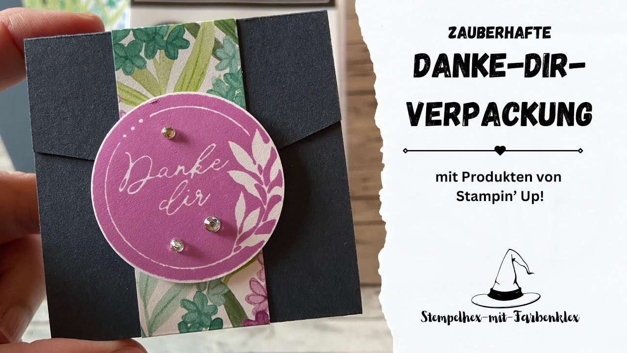 Zauberhafte Danke-dir-Verpackung basteln mit Stampin’ Up! | DIY Goodie mit Banderole | Anleitung