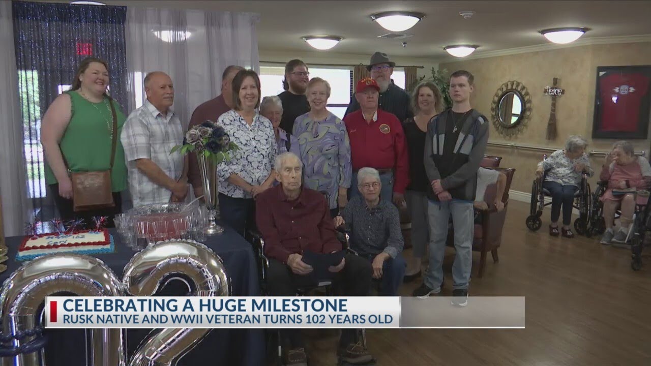 Rusk native, World War II veteran celebrates 102nd birthday